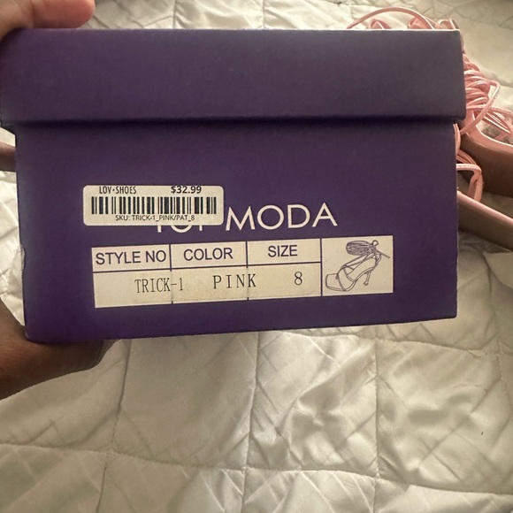 Moda Pink Strappy Heels - Picture 3 of 3